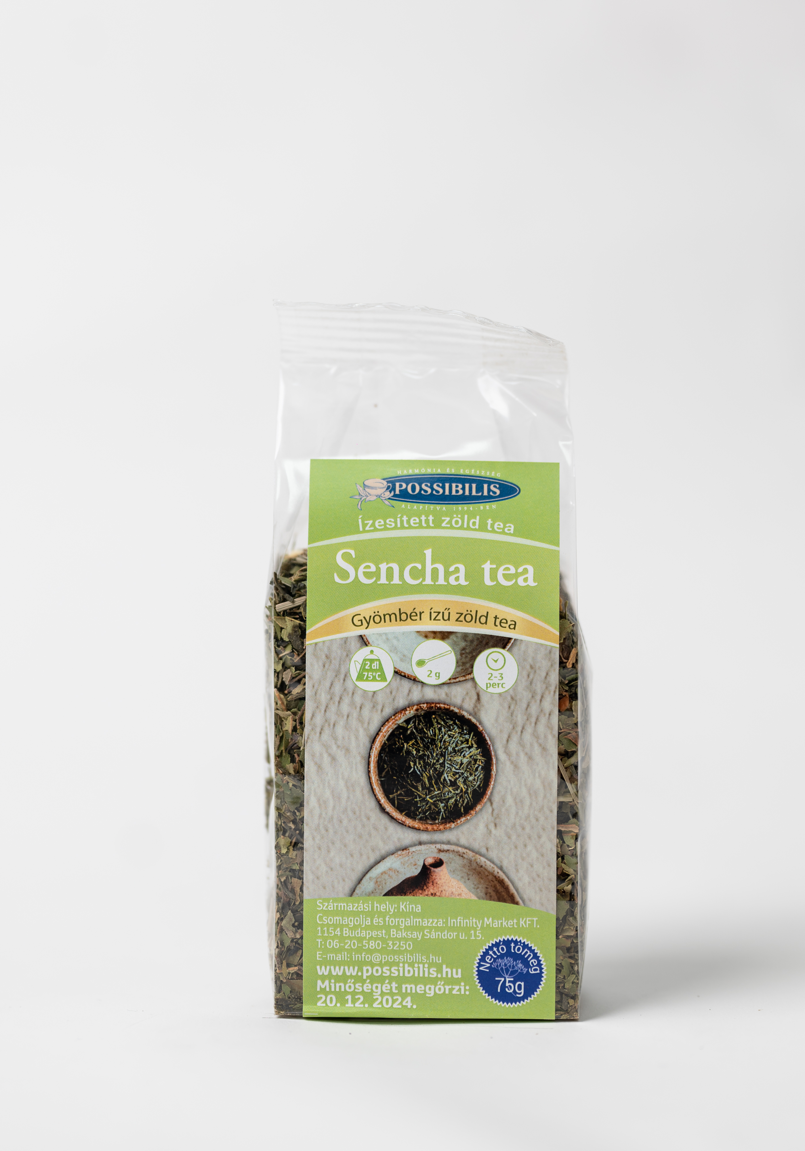 Possibilis Zelený čaj Sencha so zázvorovou príchuťou 75 g