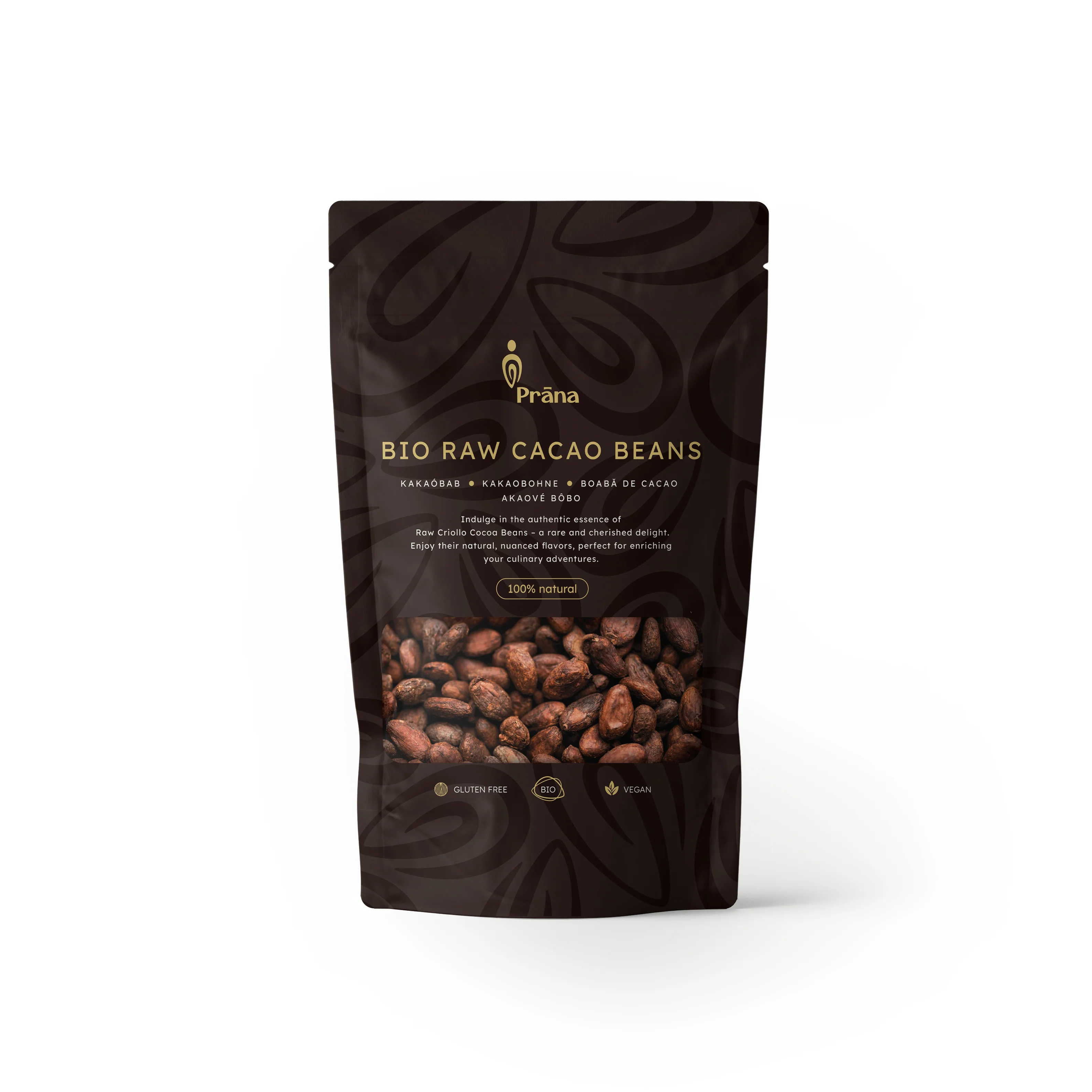Prana bio surové kakaové boby 125 g