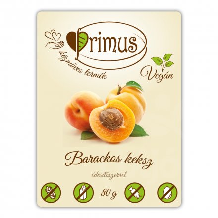 Primus vegánové marhuľové sušienky 80 g