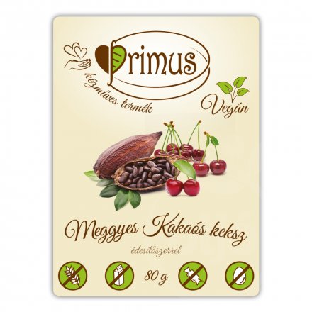 Primus Vegán Čerešňovo-Kakaové Sušienky 80 g