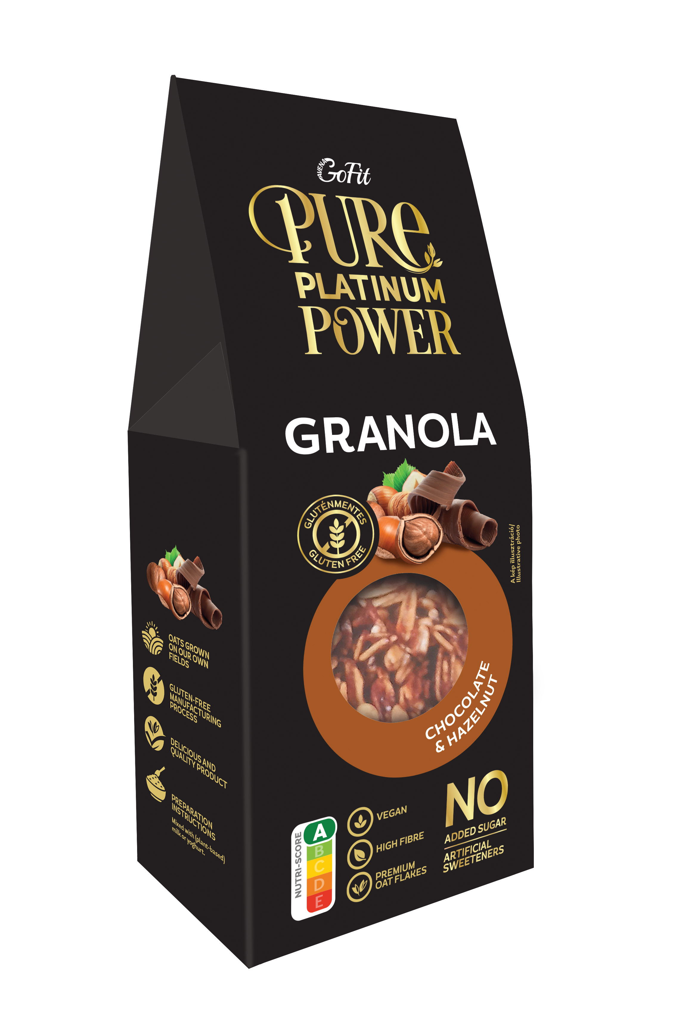 Pure Platinum Power granola bezlepková čokoládovo-oriešková 225 g