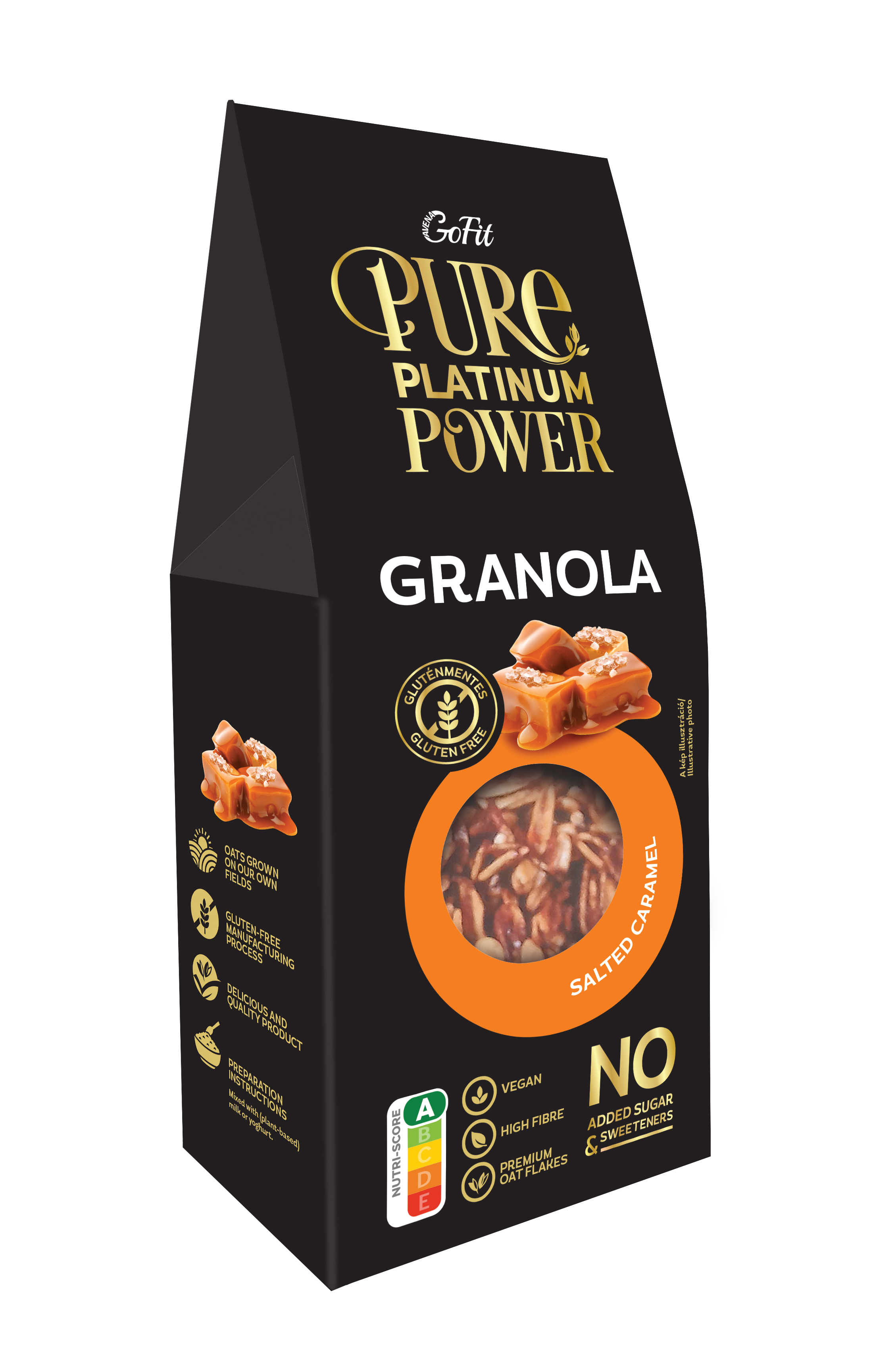 Pure Platinum Power granola bezlepková so slaným karamelom 225 g