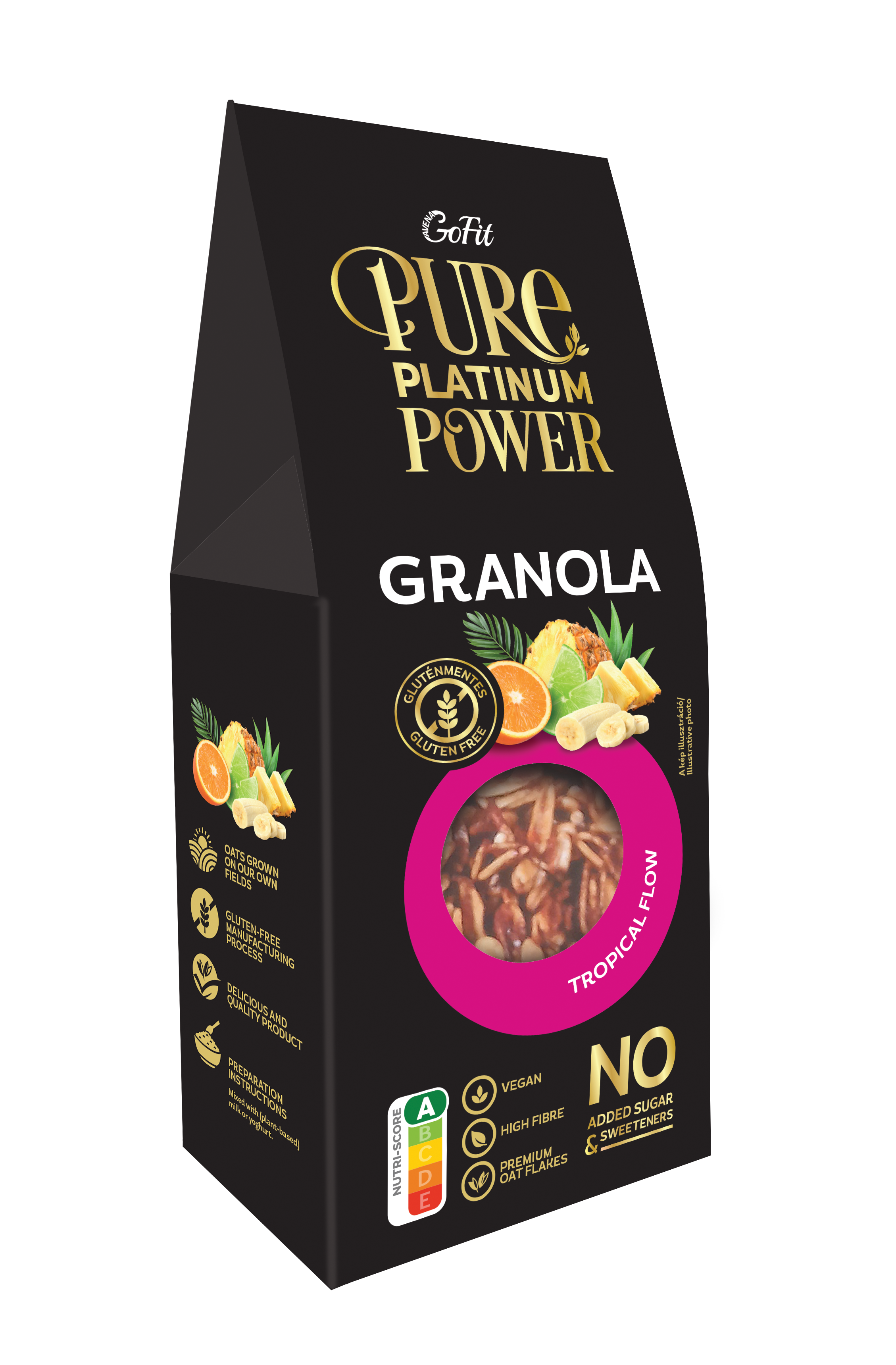 Pure Platinum Power granola bezlepková tropická 225 g