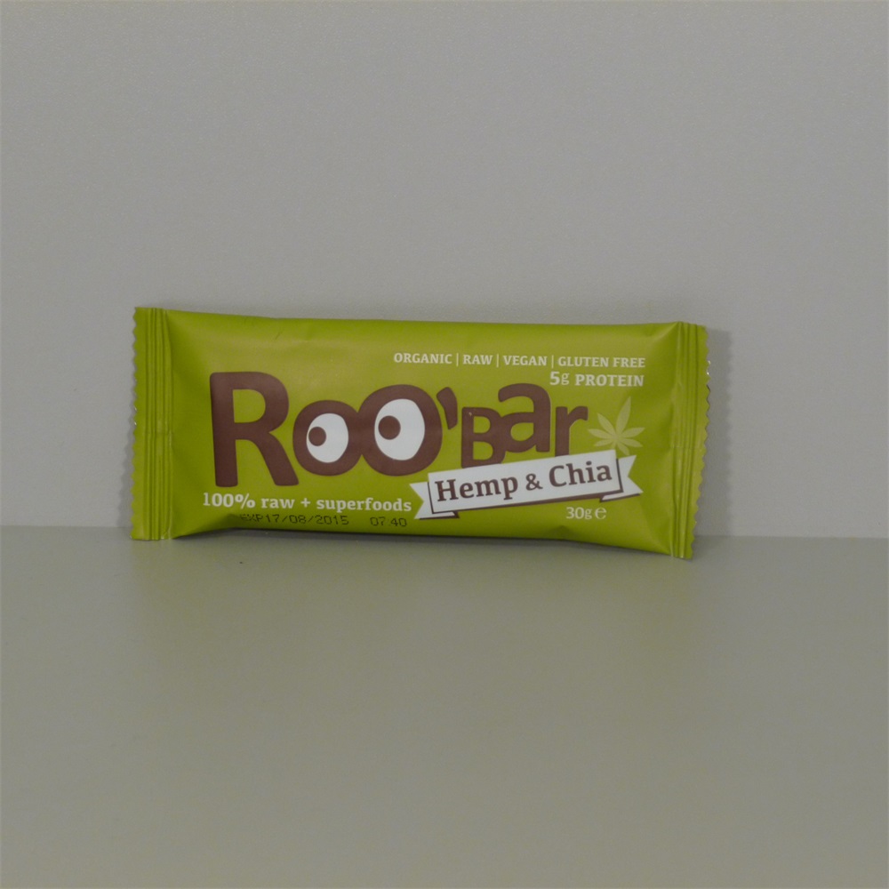 Roobar datlová tyčinka s konopným proteínom a chia semienkami 30 g
