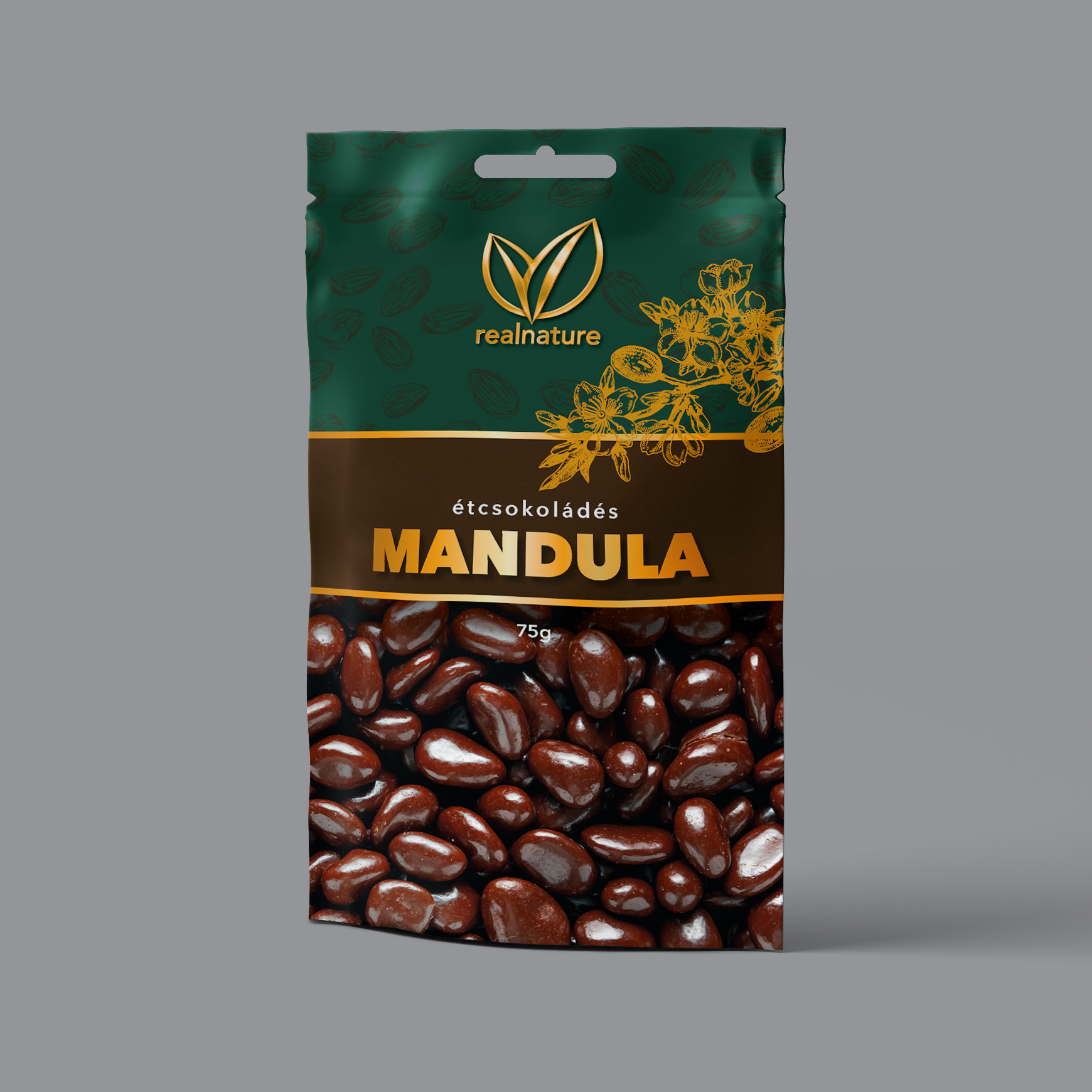 Real Nature mandle v horkej čokoláde 75 g