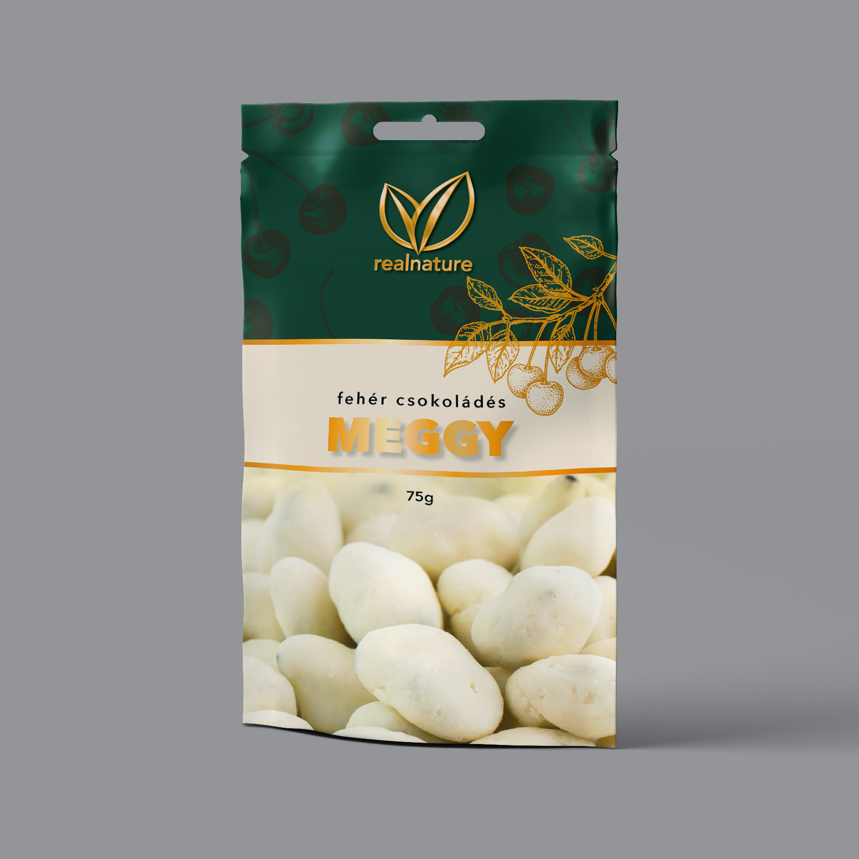 Real Nature biela čokoláda s višňou 75 g