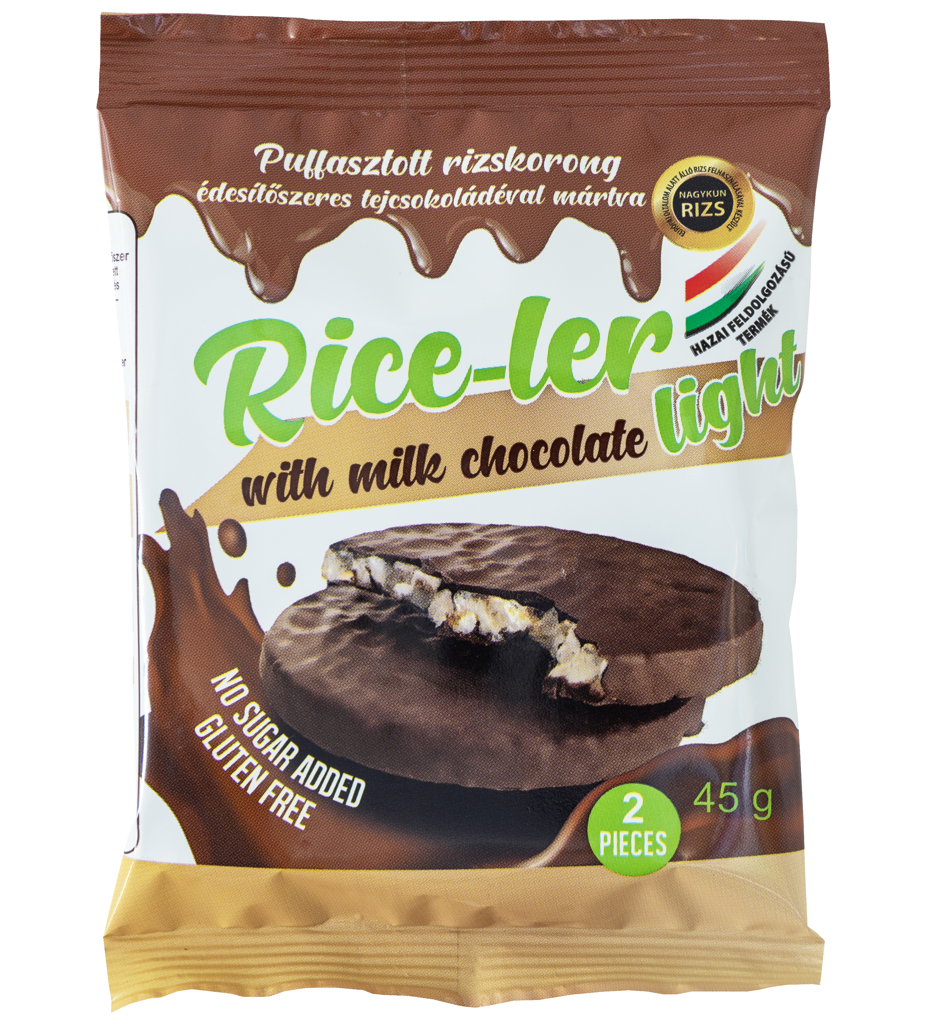 Rice-ler chrumkavé ryžové koláče s čokoládou s náhradným sladidlom 45 g