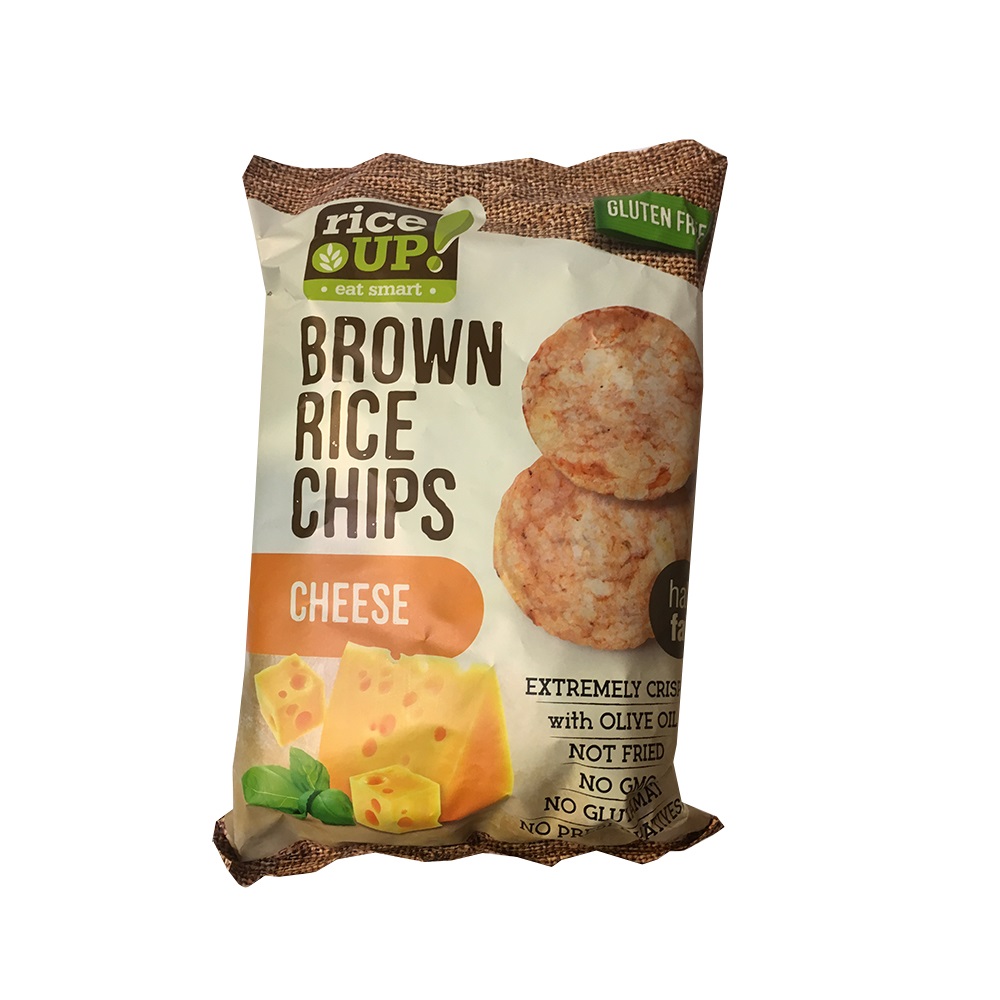 RiceUP! Hnedé ryžové chipsy so syrom 60 g