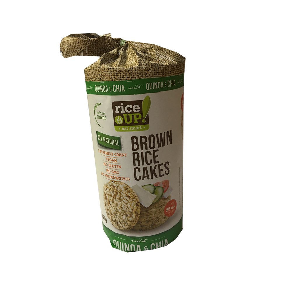 RiceUP! Celozrnné ryžové chlebíčky s quinoou a chia semienkami 120 g