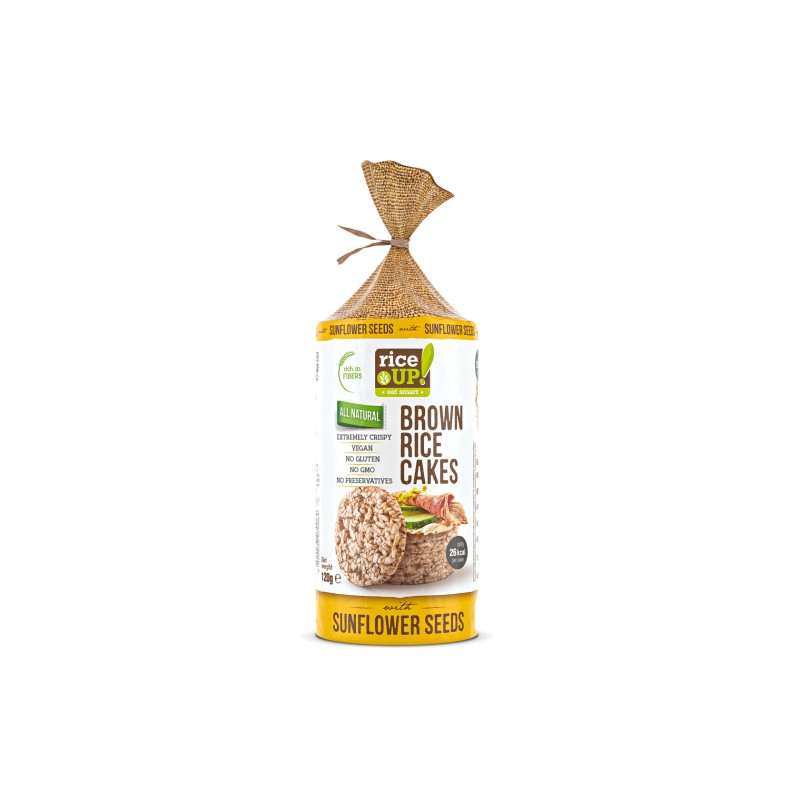 RiceUP! Hnedé ryžové chlebíčky so slnečnicovými semiačkami 120 g