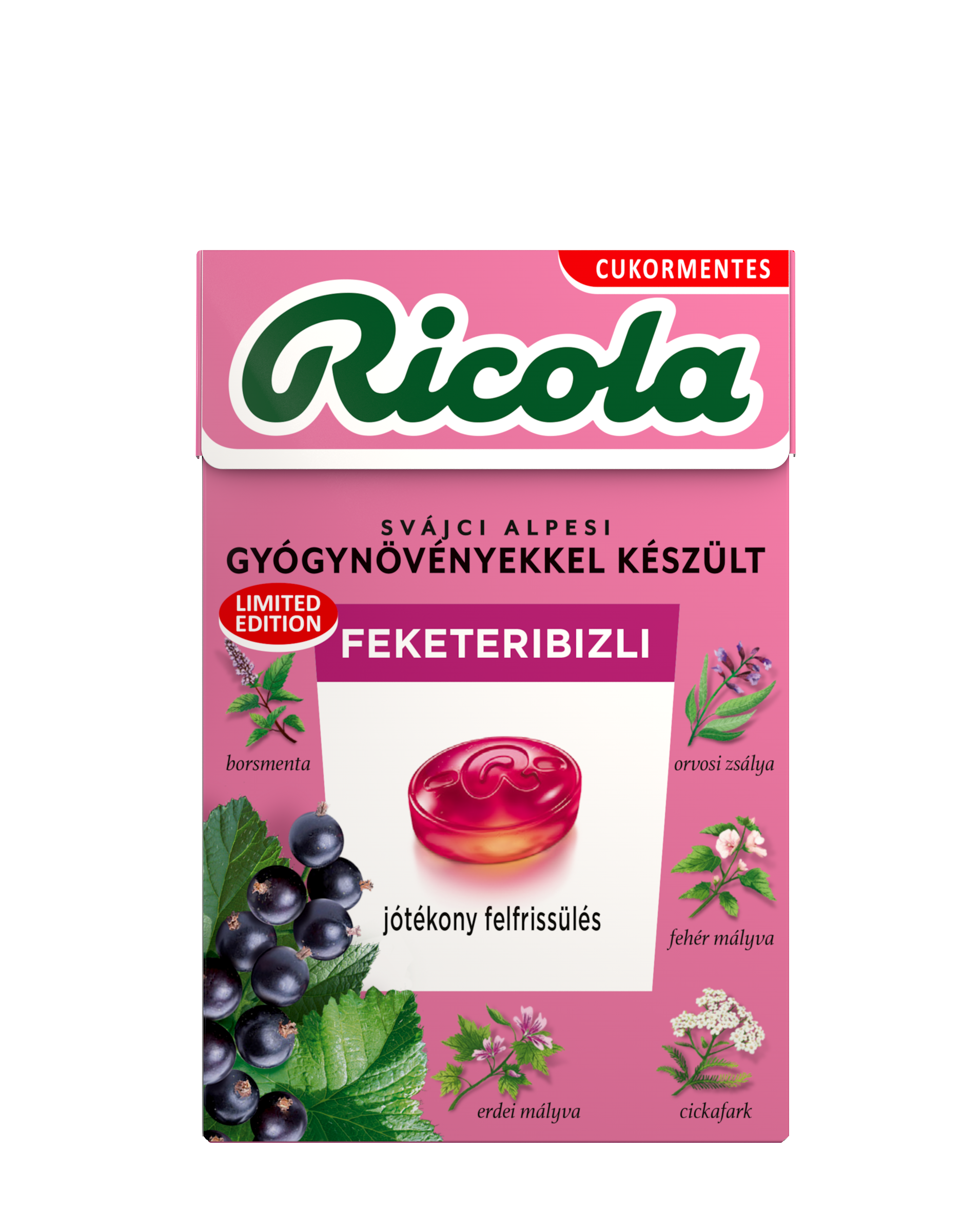 Ricola cukrík čierna ríbezľa 40 g
