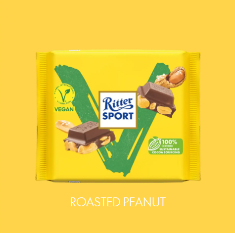 Ritter Sport vegán pražené arašidové čokolády 100 g