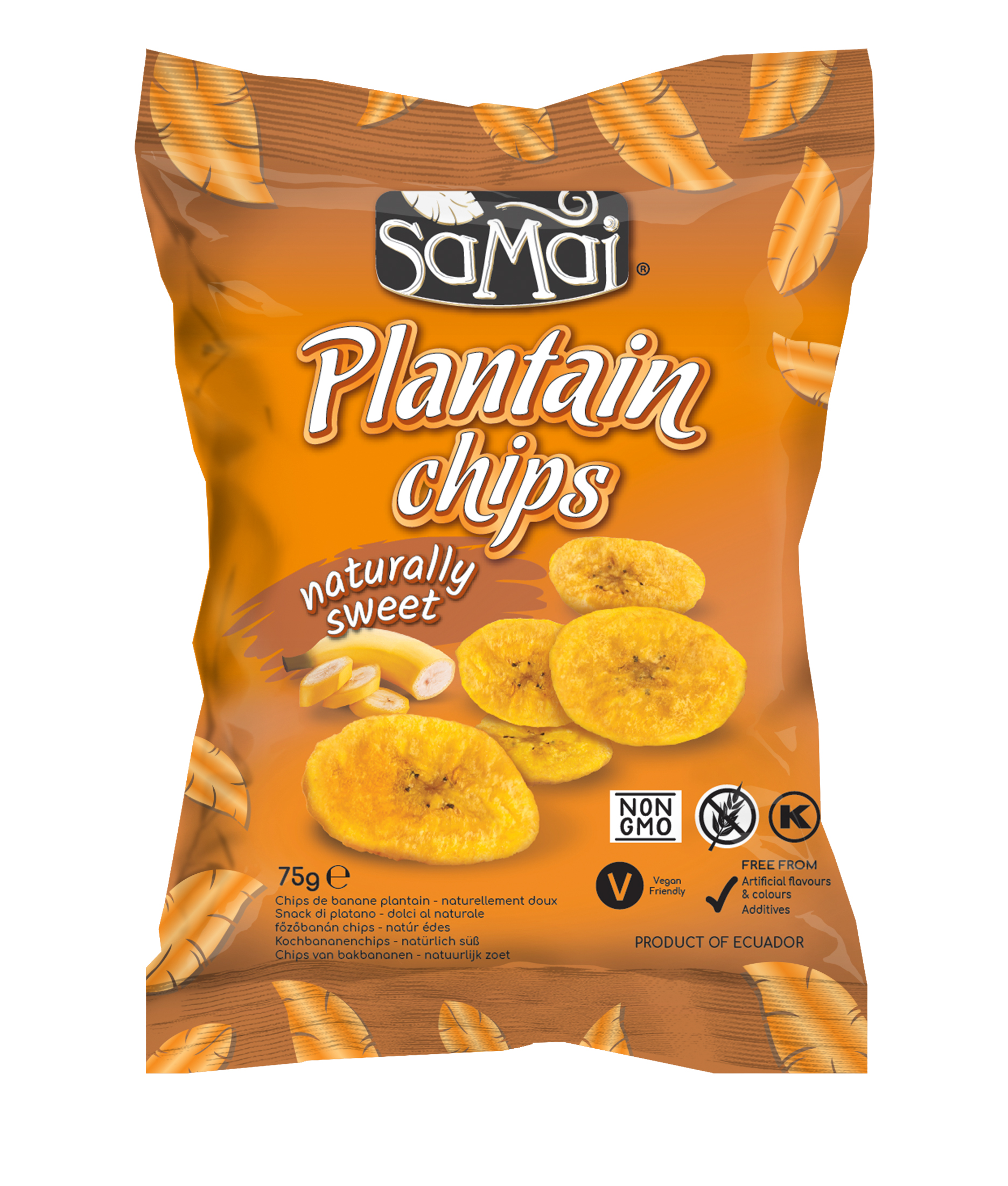 Samai plantain banánové lupienky prírodné sladké 75 g