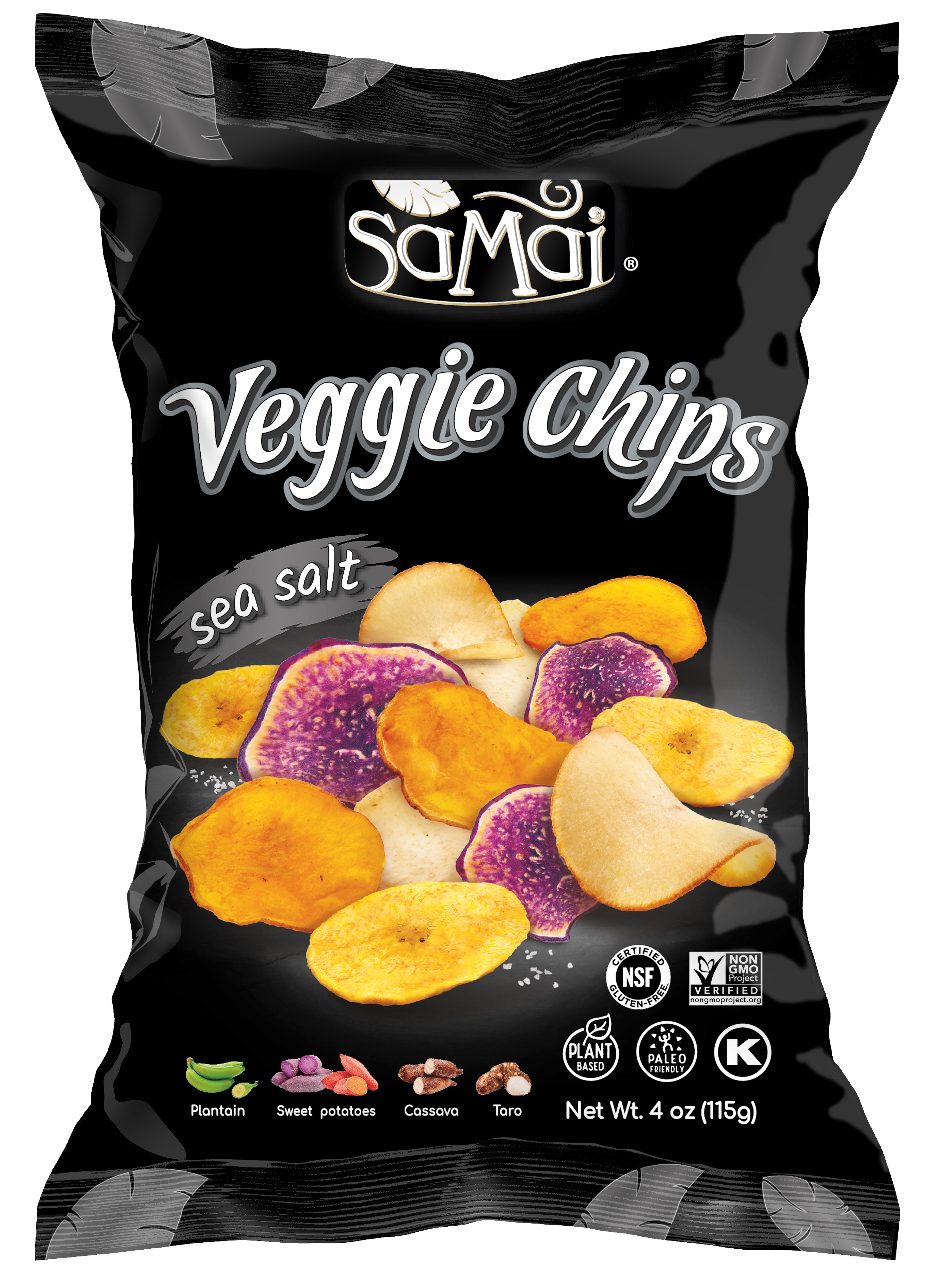 Samai rainforest zeleninové chipsy morská soľ 115 g