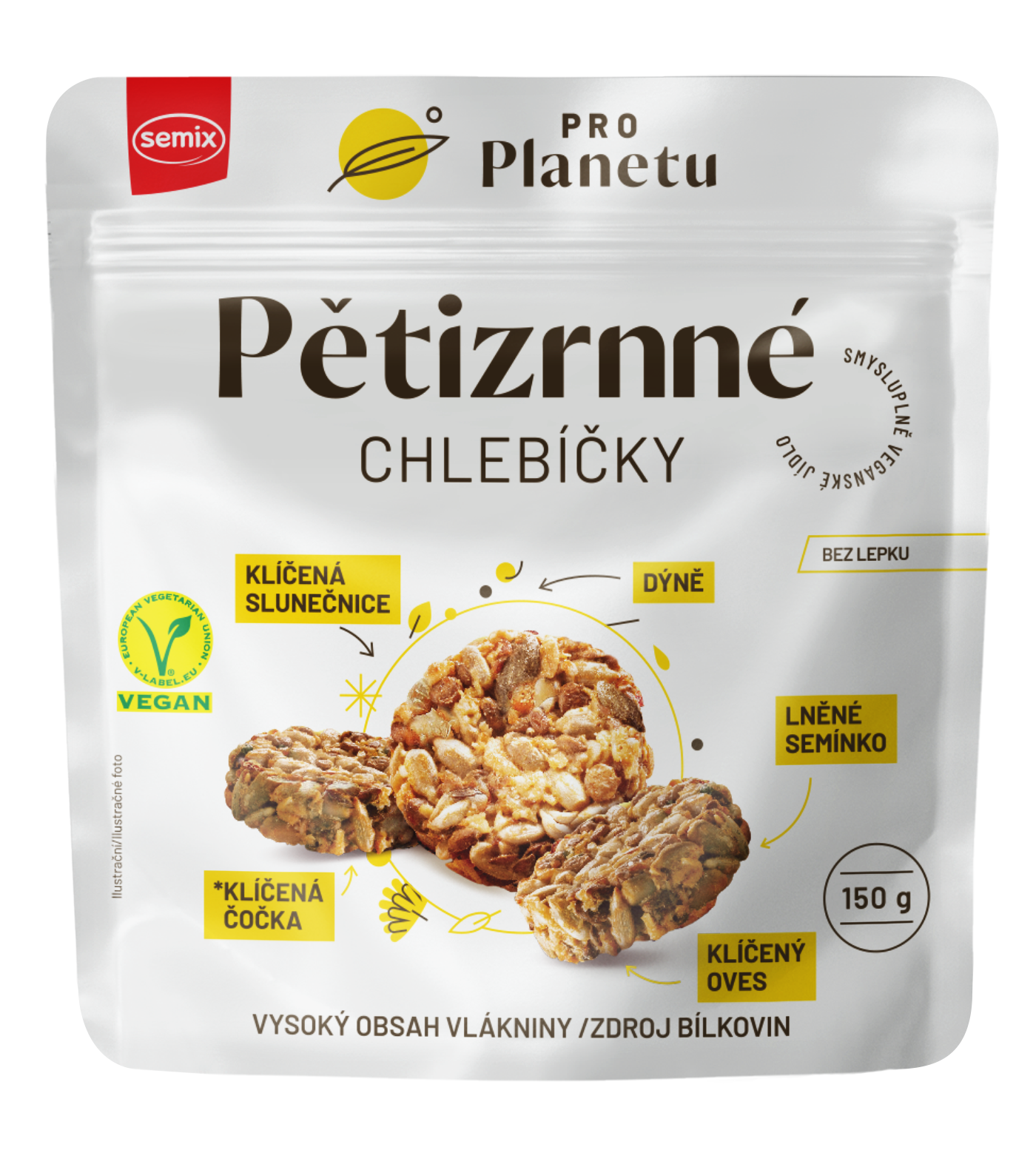 Semix 5 obilných klíčených müsli tyčiniek 150 g