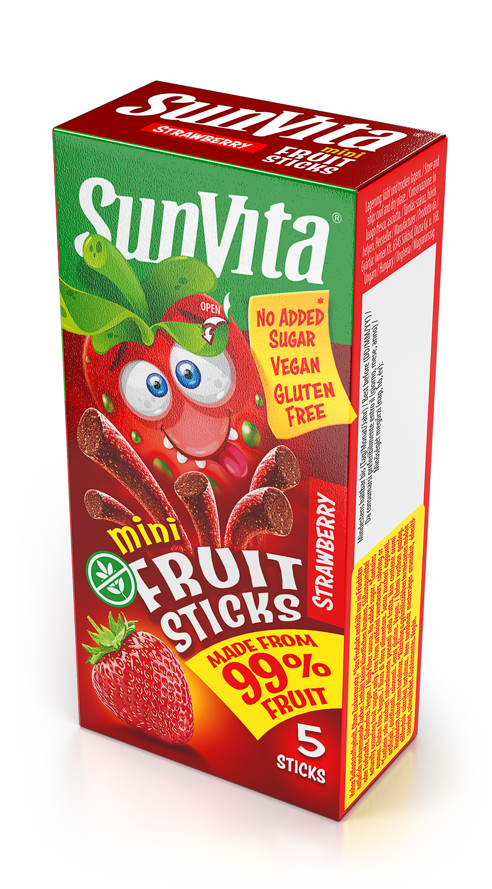 Sunvita mini fruit sticks jahoda 5 ks 50 g