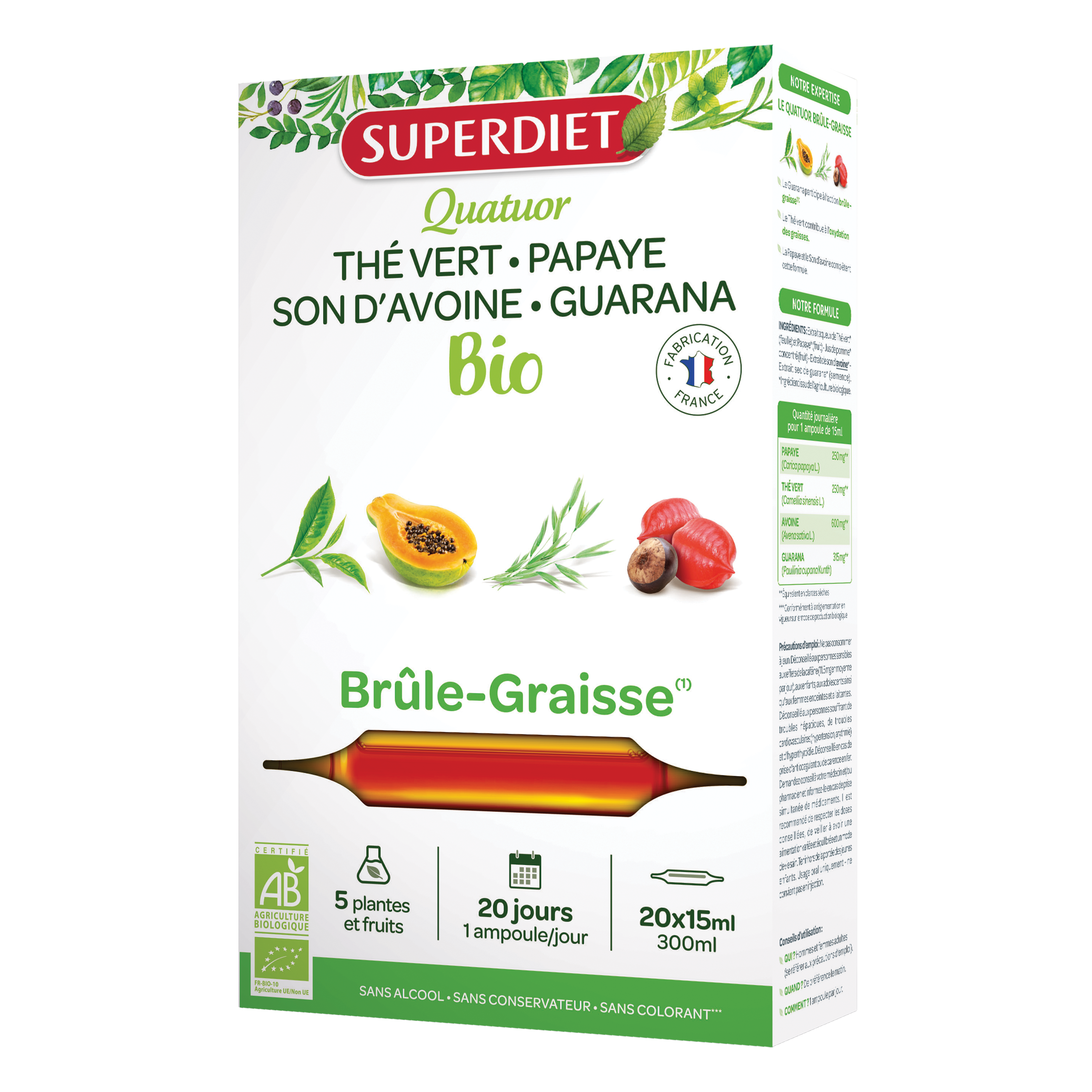 Superdiet brule-graisse ampulky na spaľovanie tukov 20x10ml 200 ml
