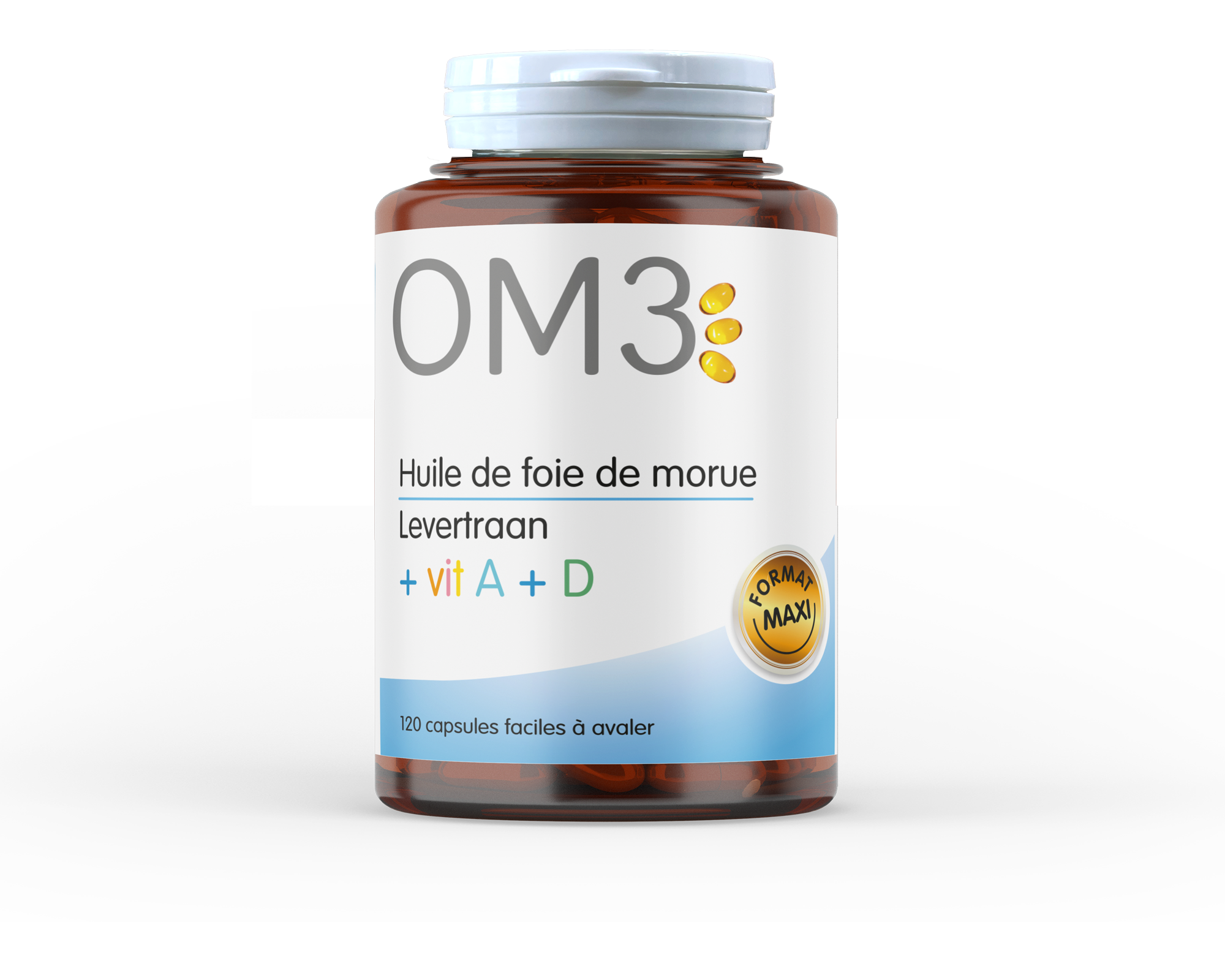 Superdiet om3 omega3 rybí tuk olej a+d vitamínom na podporu imunitného systému a zraku mäkké želatínové kapsuly 120 ks