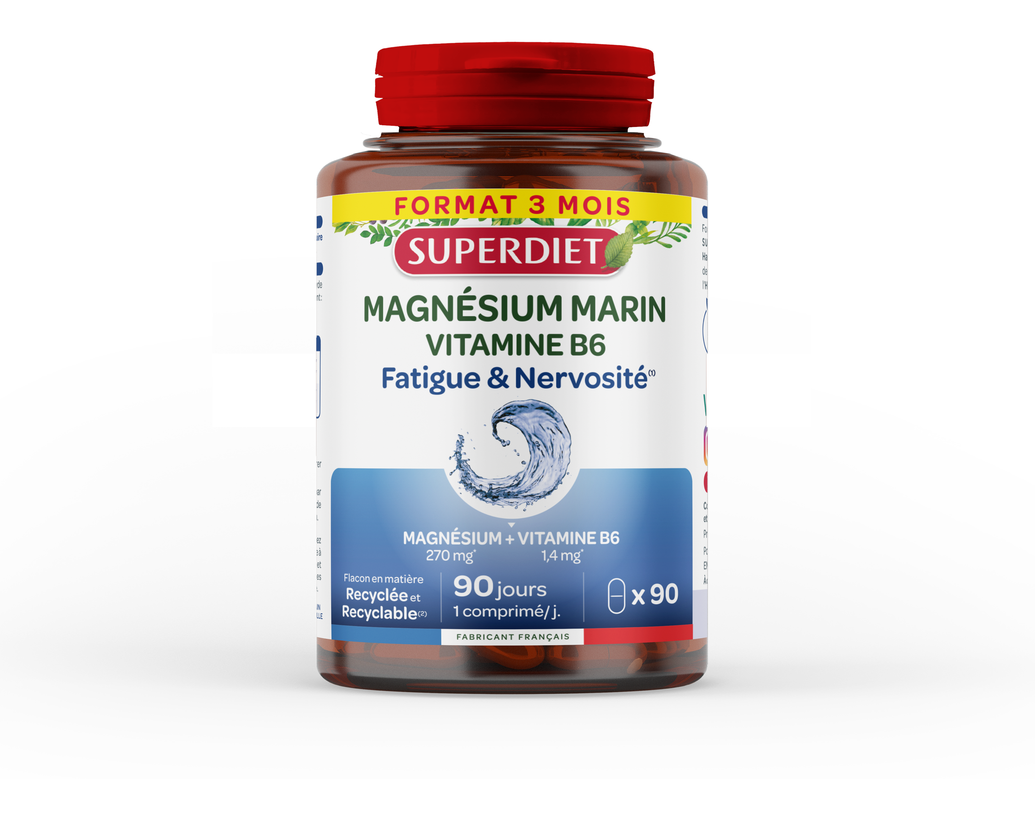 Superdiet morský magnézium + B6 vitamín tablety 90 ks