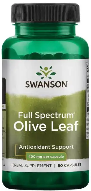 Swanson Extrakt z Olivových Listov, 400 mg, 60 kapsúl
