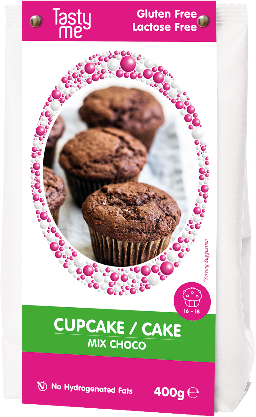 Tasty Me bezgluténový a bezlaktózový cupcake/cake mix – čokoládový 400 g