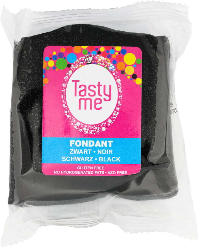 Tasty Me bezlepkový a bezlaktózový fondán čierny 200 g