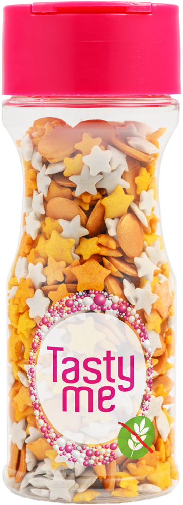 Tasty Me bezlepkový cukrový dekoračný mix zlatá-strieborná 50 g