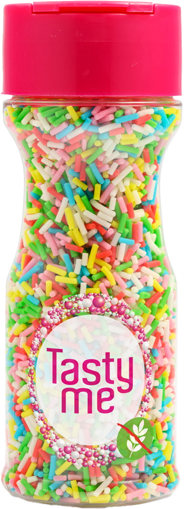 Tasty Me bezlepkový cukrový tortový dekor mix strands 60 g