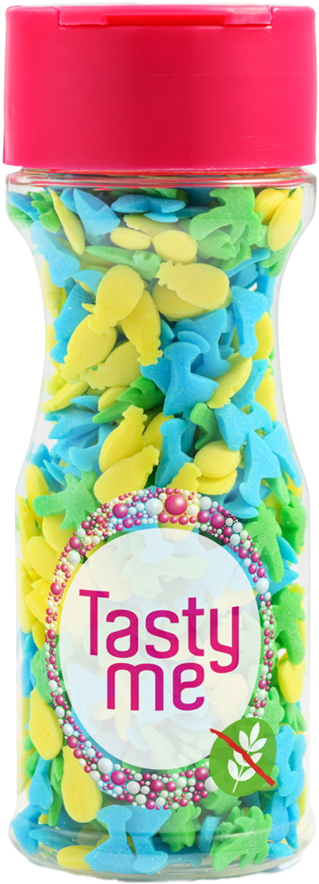 Tasty Me bezlepková cukrová tortová dekorácia mix tropický 50 g