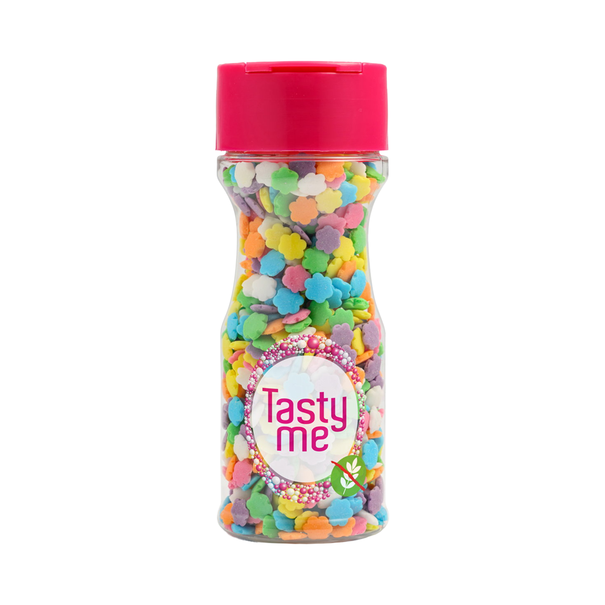Tasty Me bezlepková cukrová tortová dekorácia kvety 8mm 55 g