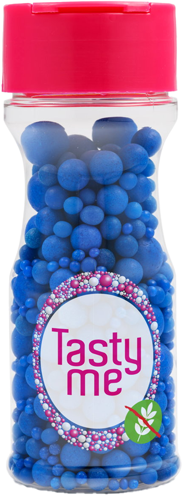 Tasty Me bezlepkový mix cukrových perličiek kráľovsky modrý 70 g