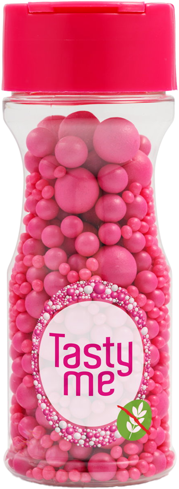 Tasty Me bezlepková cukrová guľa tortová dekorácia mix malina ružová 70 g