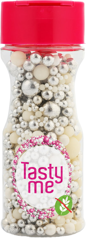 Tasty Me bezlepkový tortový dekor mix silver linings 80 g