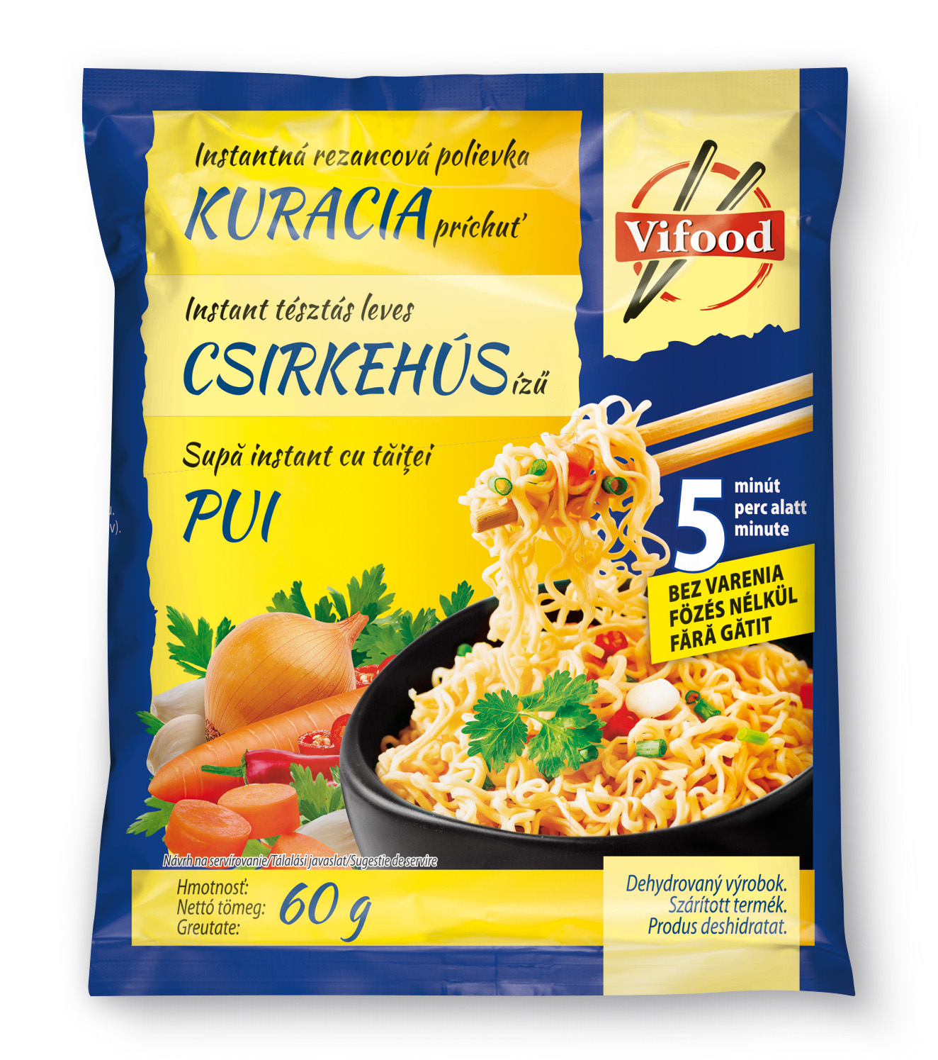 Thymos vifood instantné polievky s chuťou kuracieho mäsa 60 g