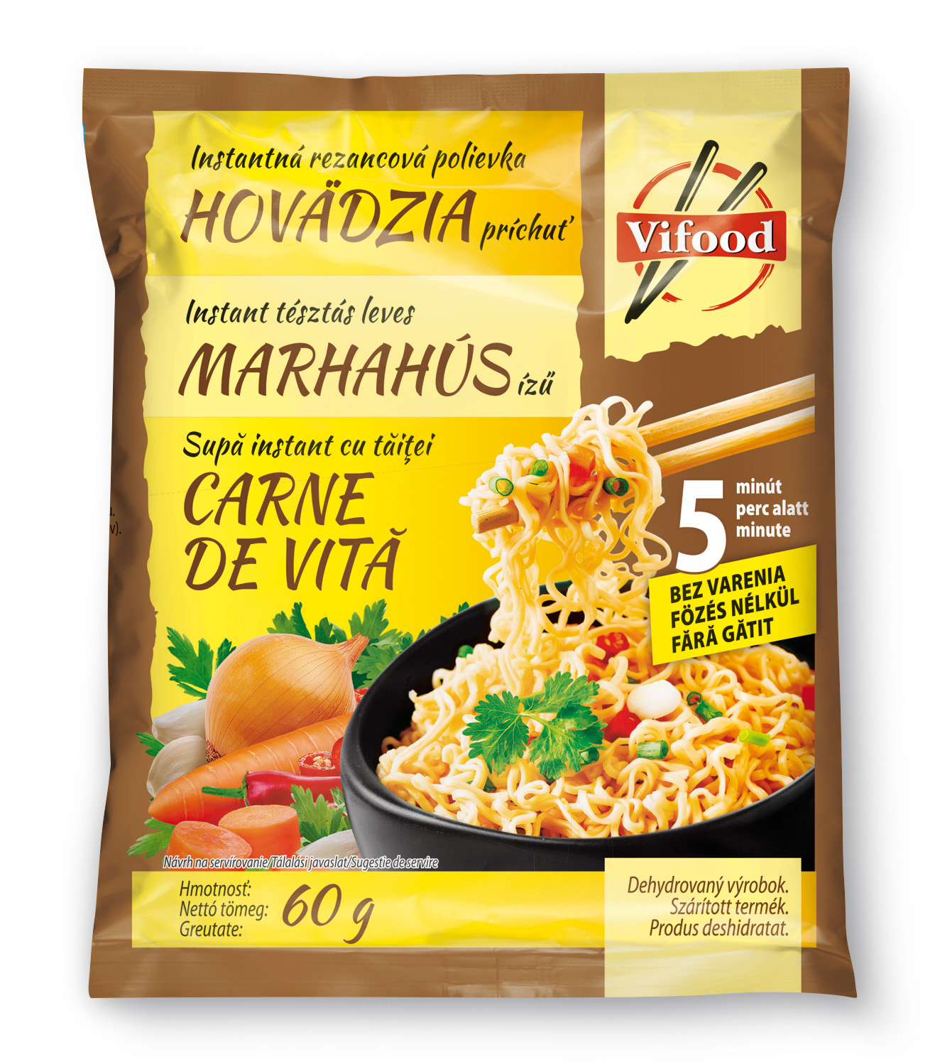 Thymos vifood instantné polievky s chuťou na hovädzie mäso 60 g