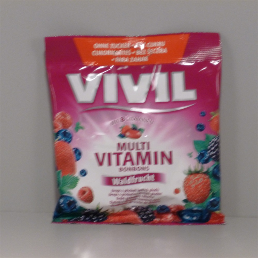 Vivil Multivitamínové cukríky s príchuťou lesných plodov 60 g