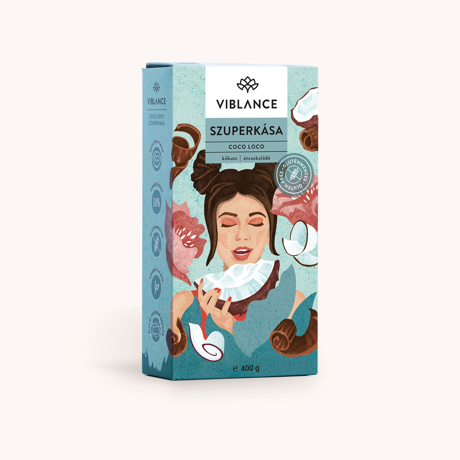 Viblance Coco Loco Super kaša s kokosom a čokoládou 400 g