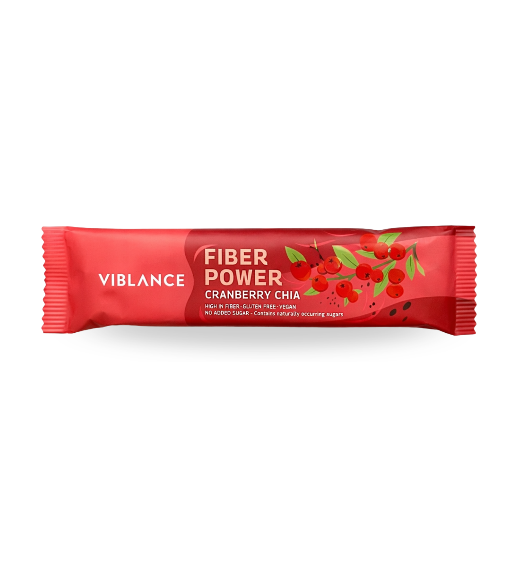 Viblance fiber power bar brusnica & chia 40 g