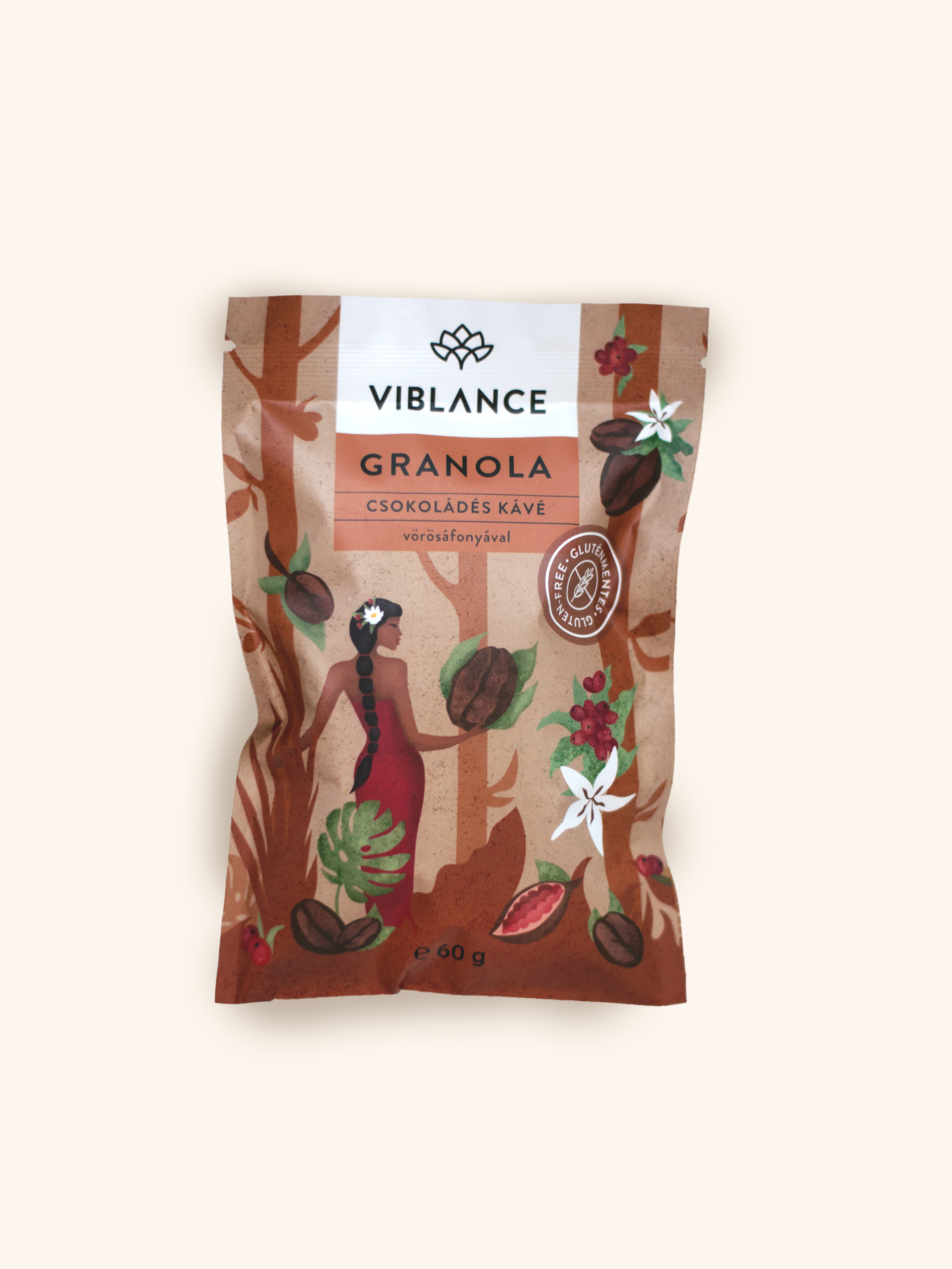 Viblance Gurmánska Granola s čokoládou a kávou 60 g