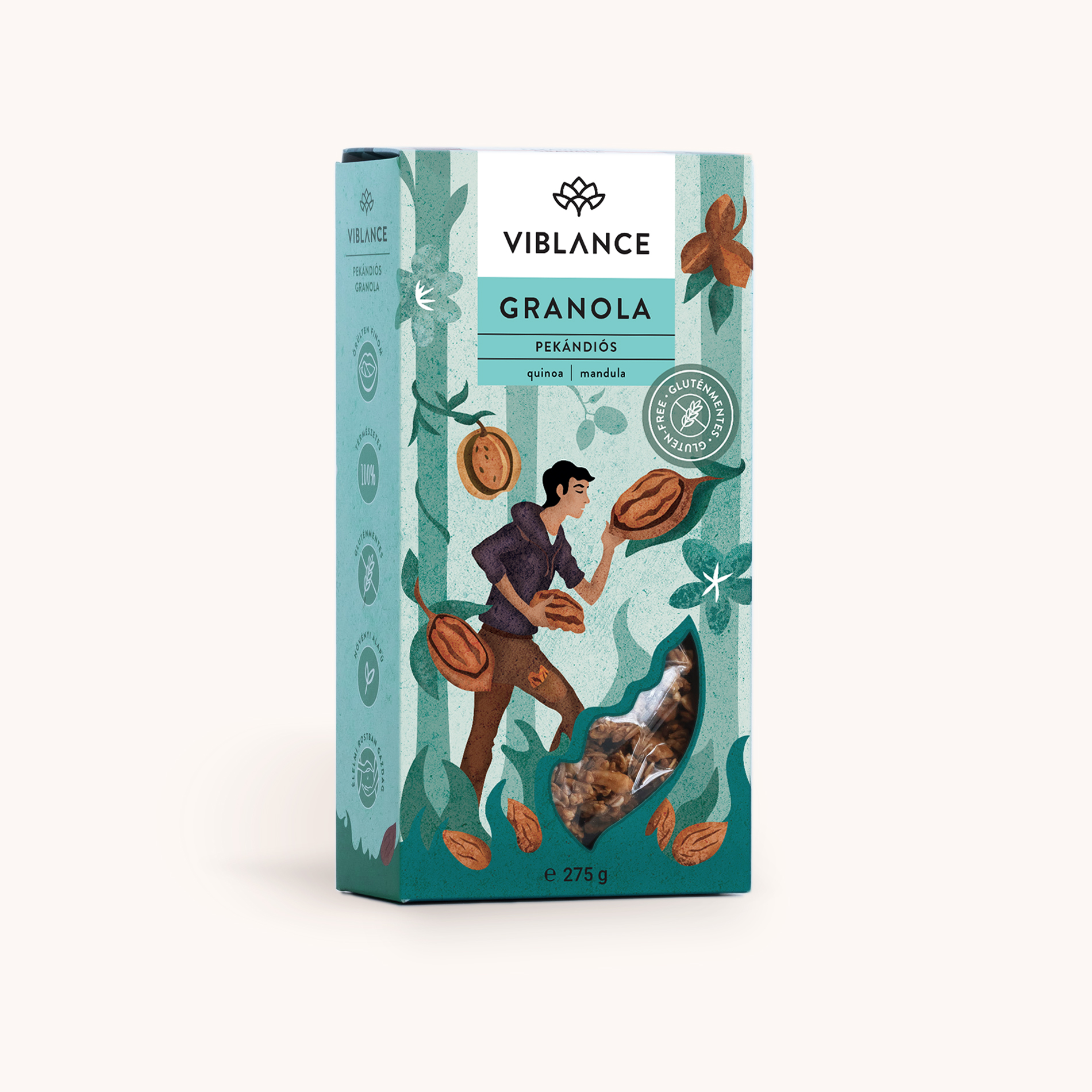 Viblance Granola pekanové orechy a quinoa s mandľami 275 g