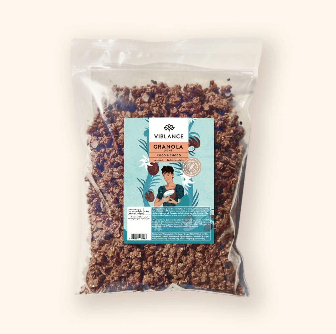 Viblance kokosová čokoládová granola light 1000 g