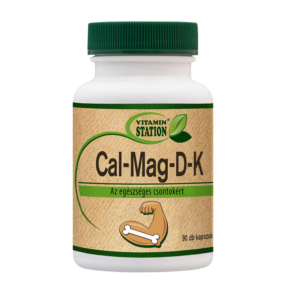 Vitamin Station Cal-Mag-D-K komplex pre zdravé kosti 90 kapsúl