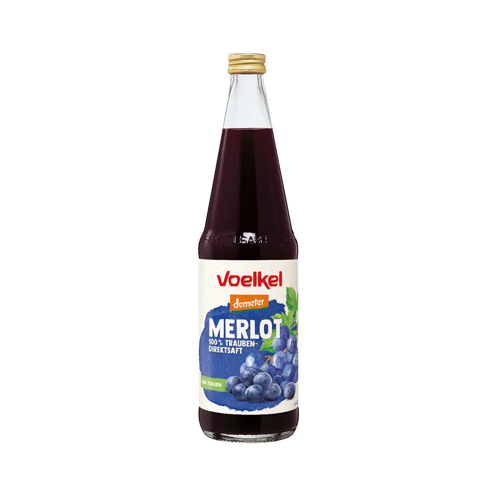 Voelkel demeter merlot hroznová šťava priamo lisovaná 700 ml