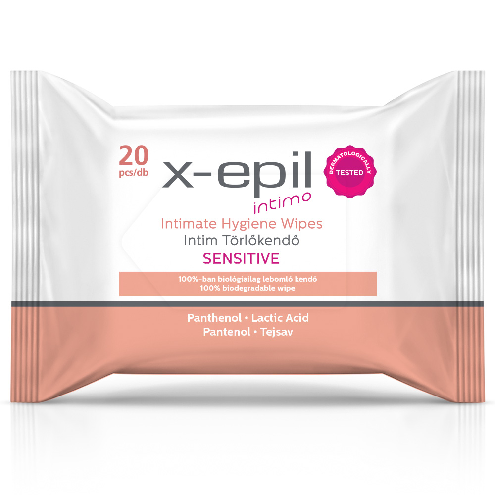 X-Epil Intimo Intímne utierky sensitive 20 ks