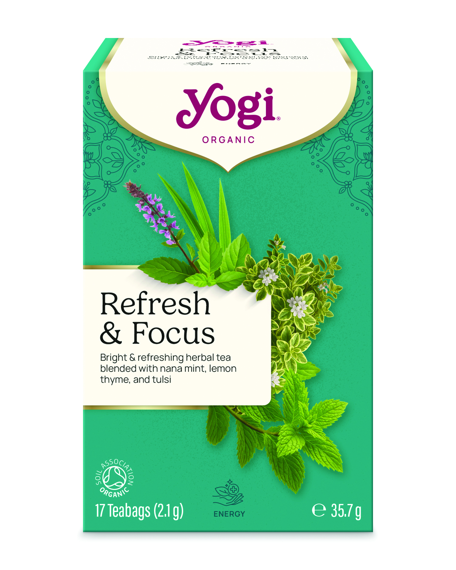 Yogi bio čaj sviežosť a sústredenie 17x2,1g 35,7 g